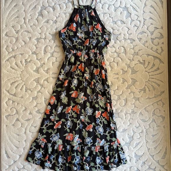 Joie Deme Sleeveless Floral 100% Silk Midi Dress - Picture 6 of 7